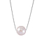 Pink Morganite Beads Necklace (Size - 18) in Rhodium Overlay Sterling Silver 20.10 Ct.