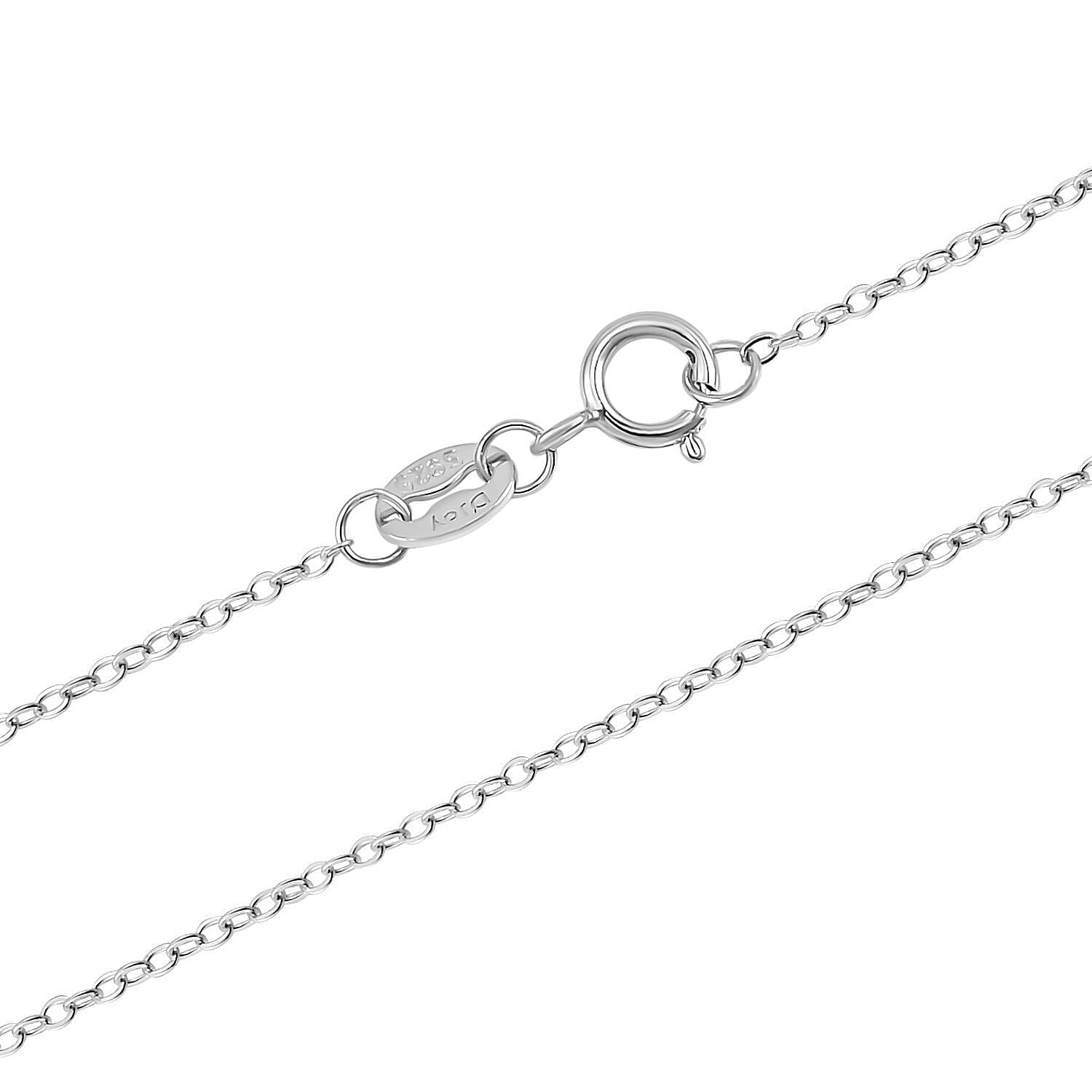 White Edison Pearl Necklace (Size 18) with Spring Ring Clasp in Rhodium Overlay Sterling Silver 9.80 Ct.