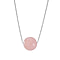 Kunzite Necklace (Size - 18) in Rhodium Overlay Sterling Silver 14.00 Ct.