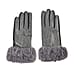 Snakeskin Pattern Gloves with Faux Fur Cuff