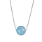 Aquamarine Beads Necklace (Size - 18) in Rhodium Overlay Sterling Silver 13.00 Ct.