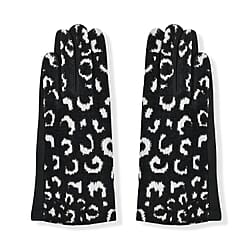 Leopard Pattern Warm & Lightweight Touch Screen Winter Gloves - Brown