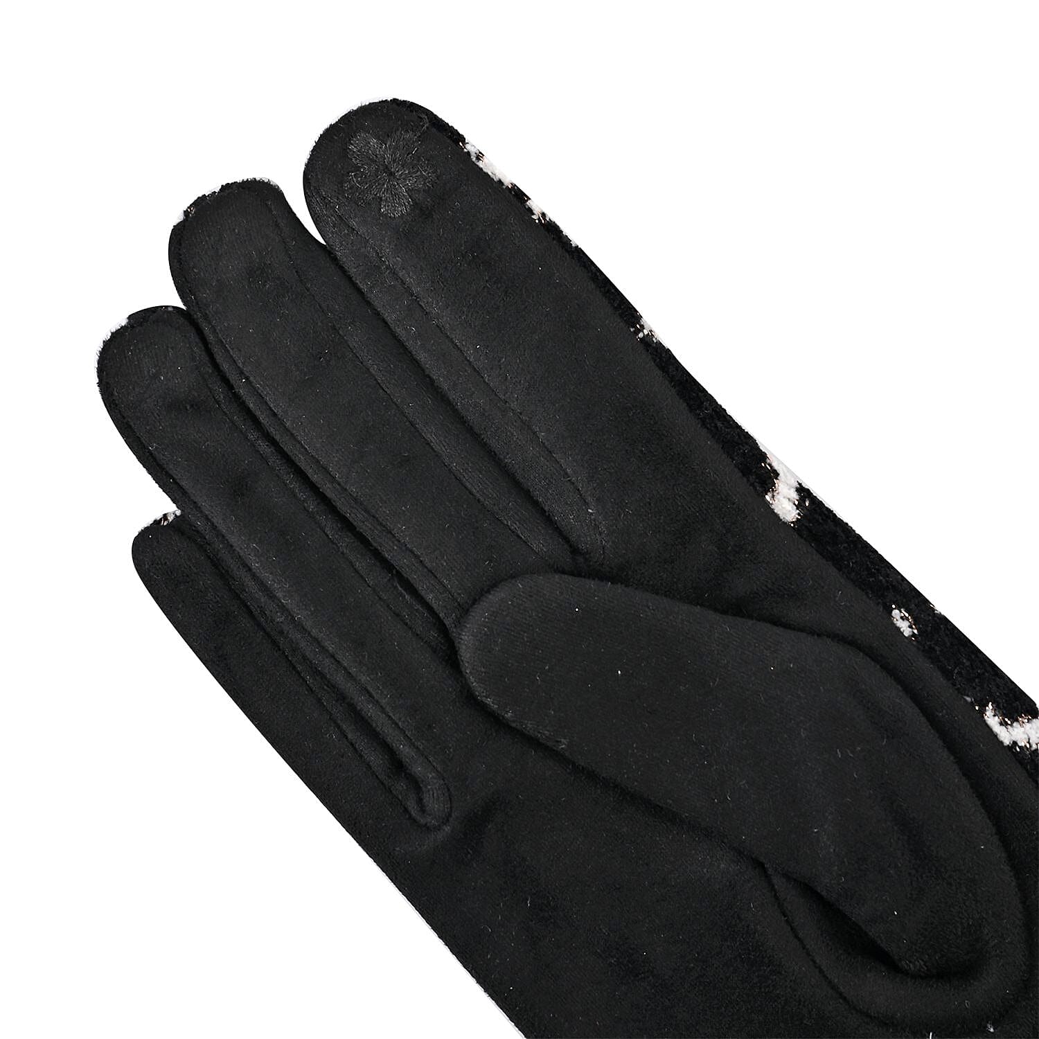 Leopard Pattern Warm & Lightweight Touch Screen Winter Gloves - Black