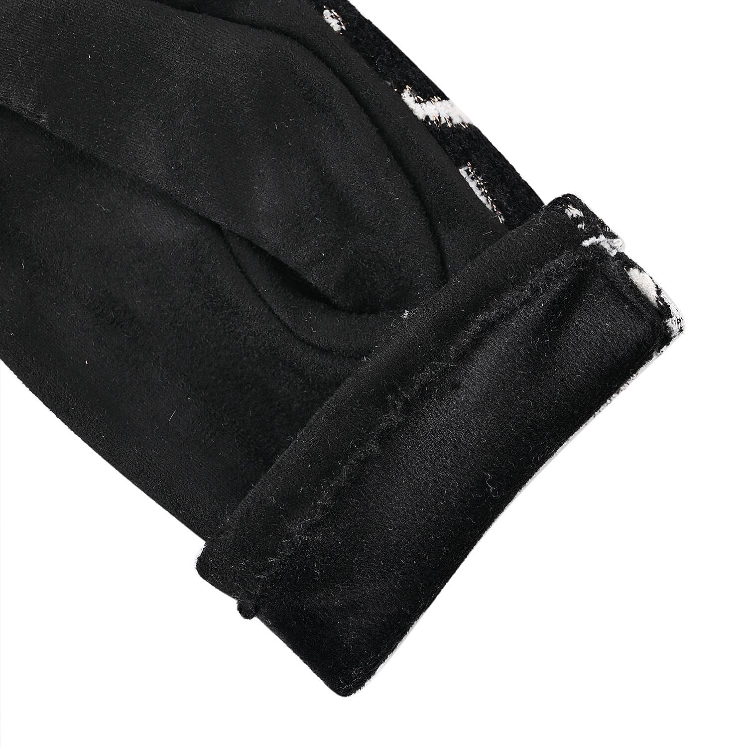 Leopard Pattern Warm & Lightweight Touch Screen Winter Gloves - Black