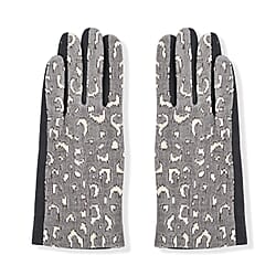 Leopard Pattern Warm & Lightweight Touch Screen Winter Gloves - Brown