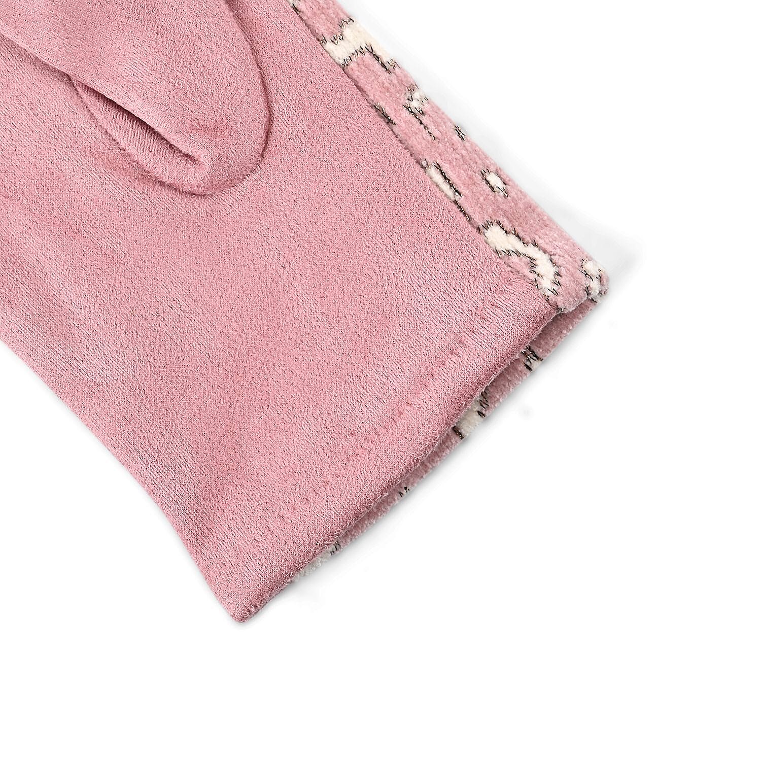 Leopard Pattern Warm & Lightweight Touch Screen Winter Gloves - Pink