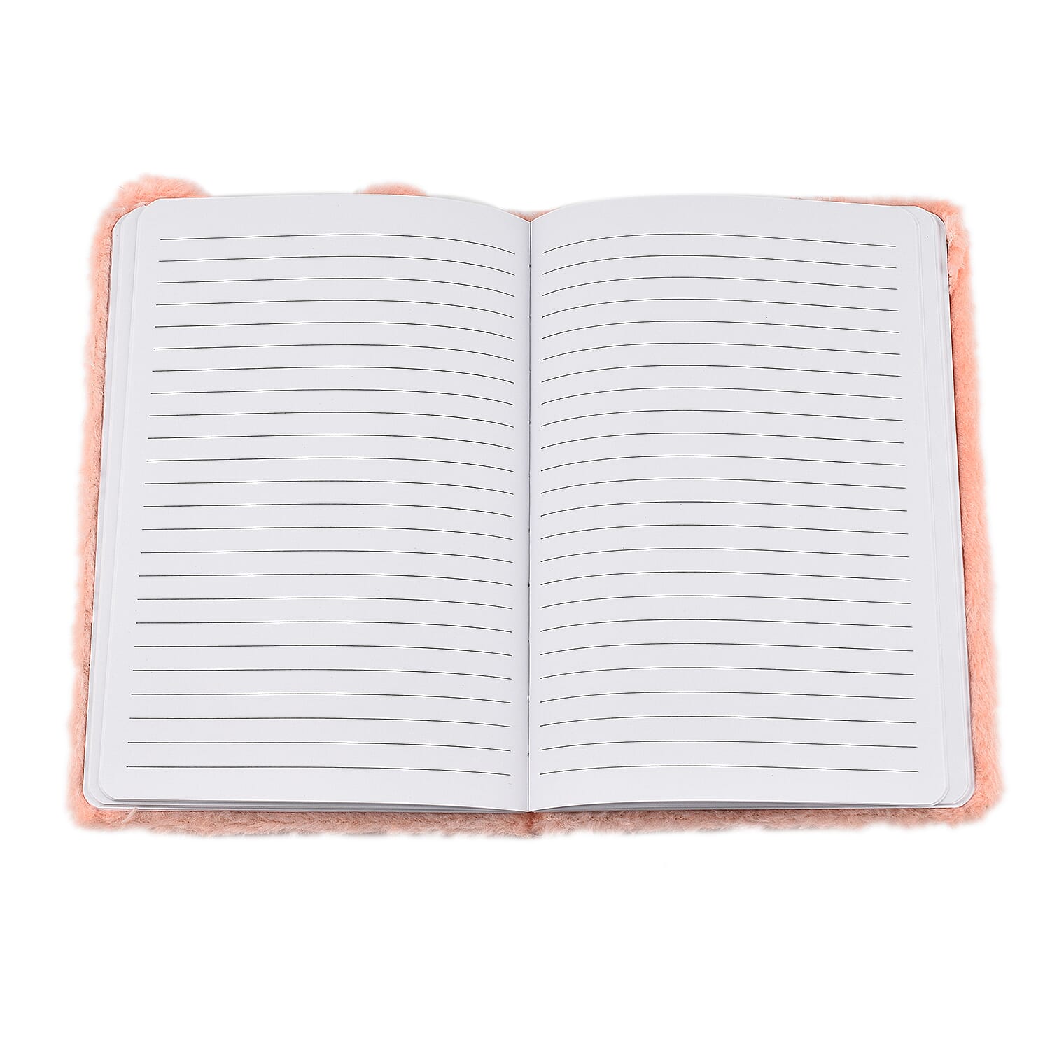 Fluffy Cover 3D Fox Pattern Notebook (80 Pages) - Orange