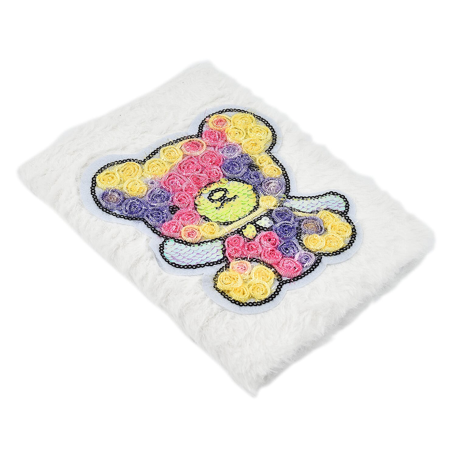 Fluffy Cover 3D Bear Pattern Notebook (80 Pages) - Multi