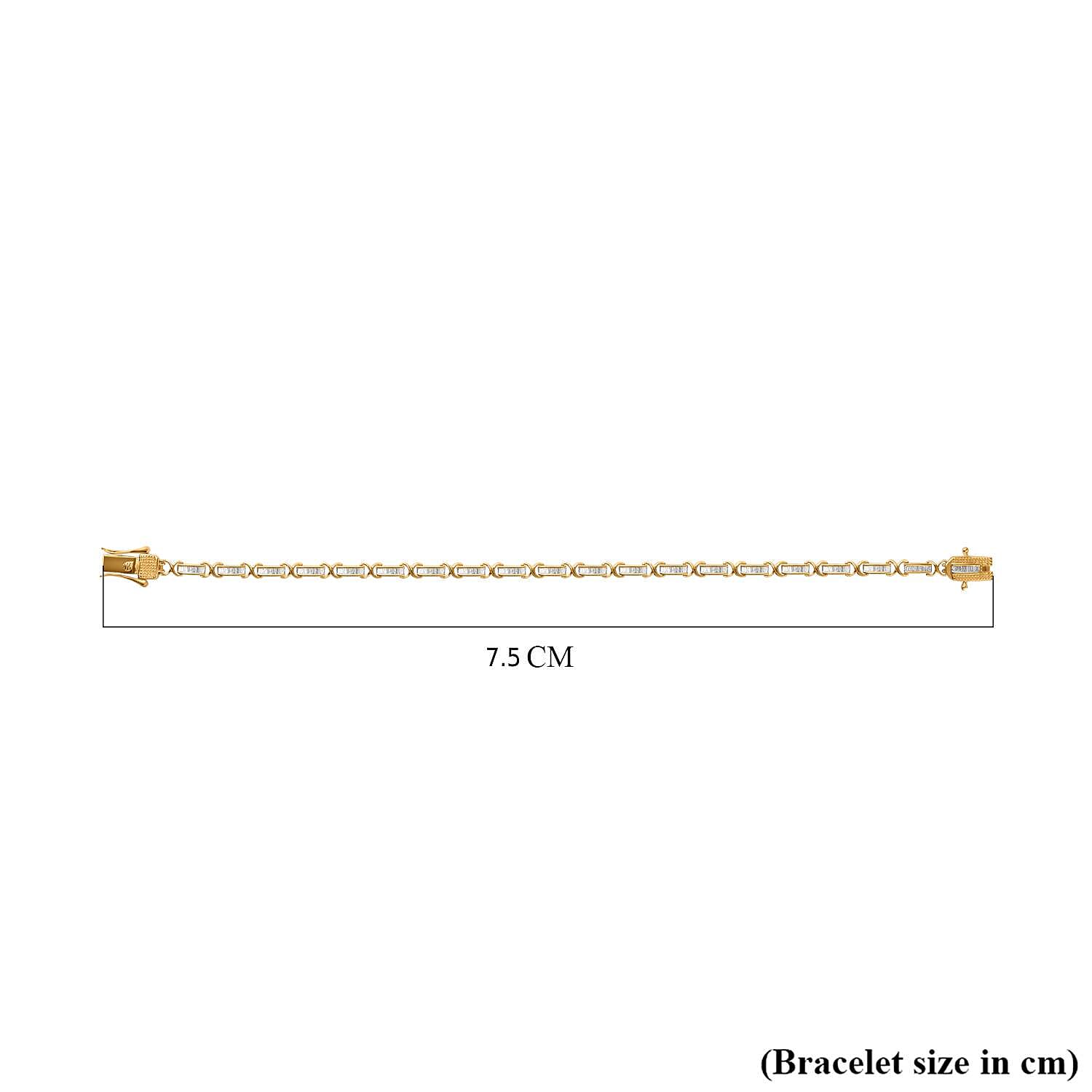 One Time Deal- 9K Yellow Gold Diamond Bracelet (Size - 7.5) 1.03 Ct, Gold Wt. 9.01 Gms