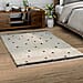 Handmade In India 100% Cotton Tufted Area Rug (Size 152 x 90 cm) - Cream Diamond Pattern