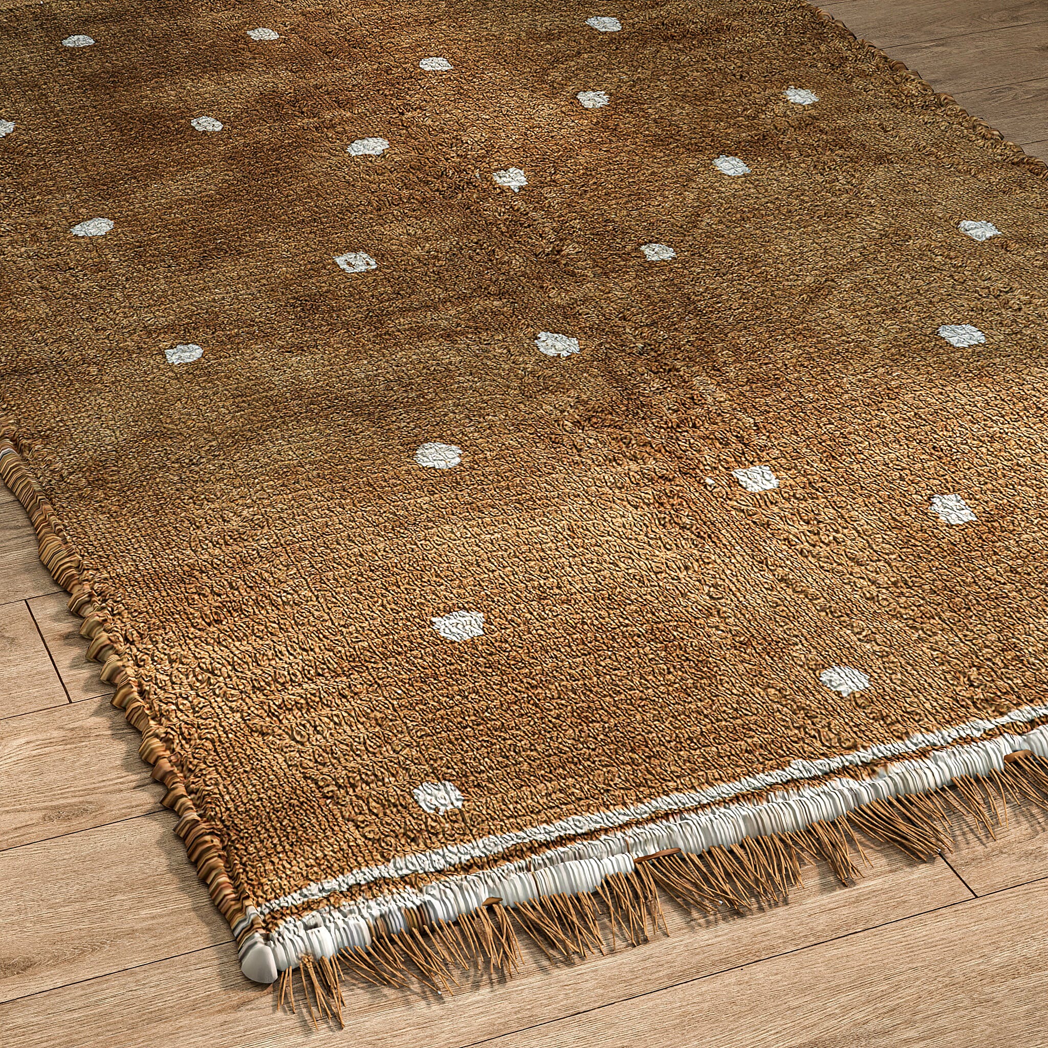 Handmade In India 100% Cotton Tufted Area Rug (Size 152 x 90 cm) - Brown