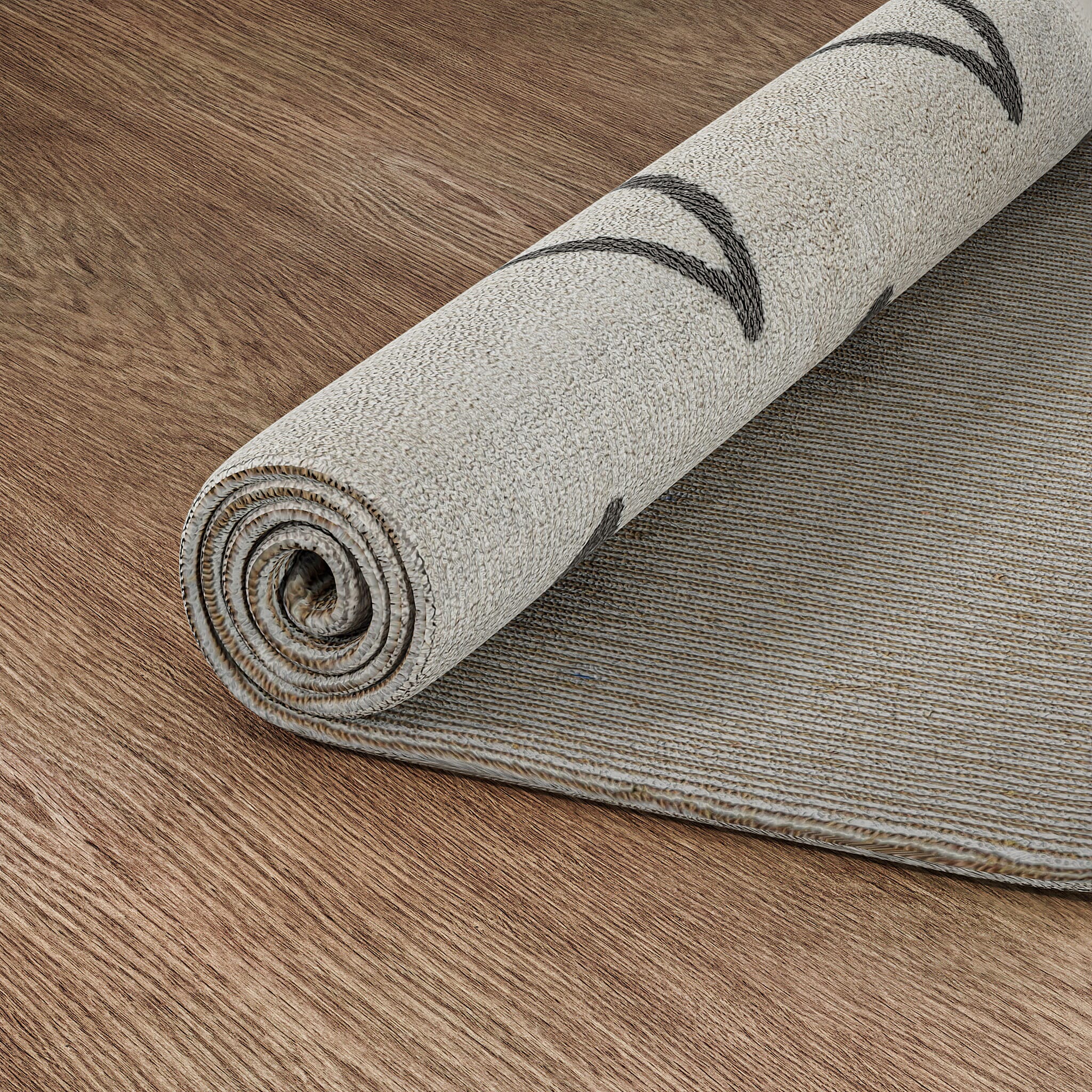 Handmade In India 100% Cotton Tufted Area Rug (Size 152 x 90 cm) - Cream Diamond Pattern