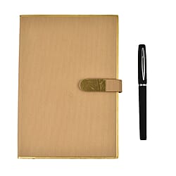Luxury Notebook and Pen Set- Presented in a Gift Box - Black