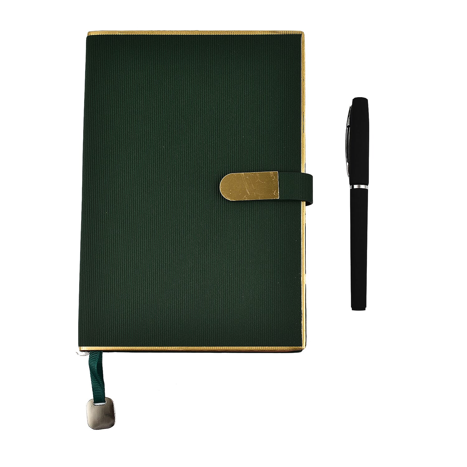 Luxury Notebook & Pen Set- Presented in a Gift Box - Green