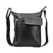 100% Genuine Leather Crossbody Bag Wih Adjustable Stra - Olive & Black