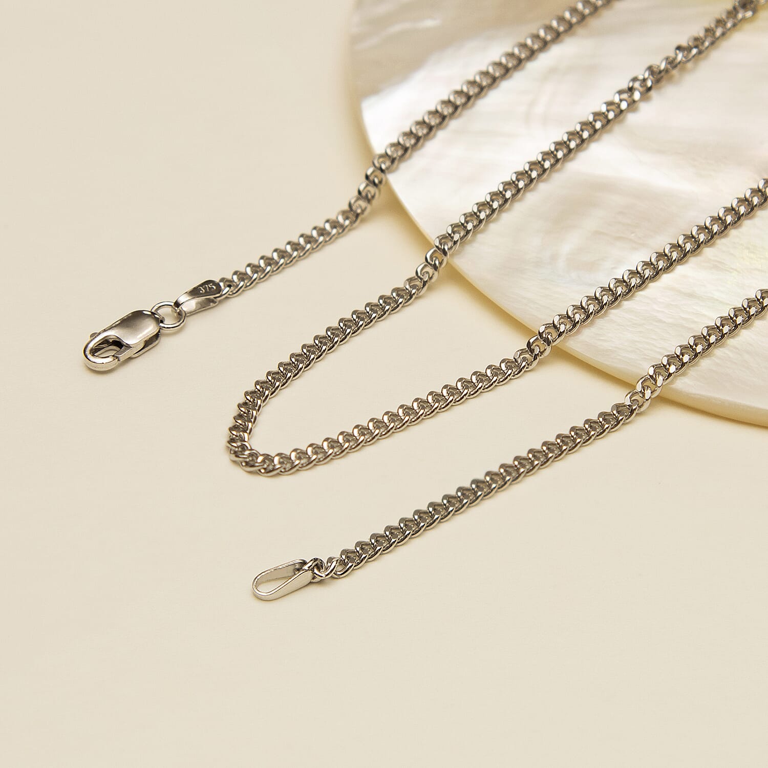9K White Gold  Chain (Size - 18),  Gold Wt. 6.1 Gms
