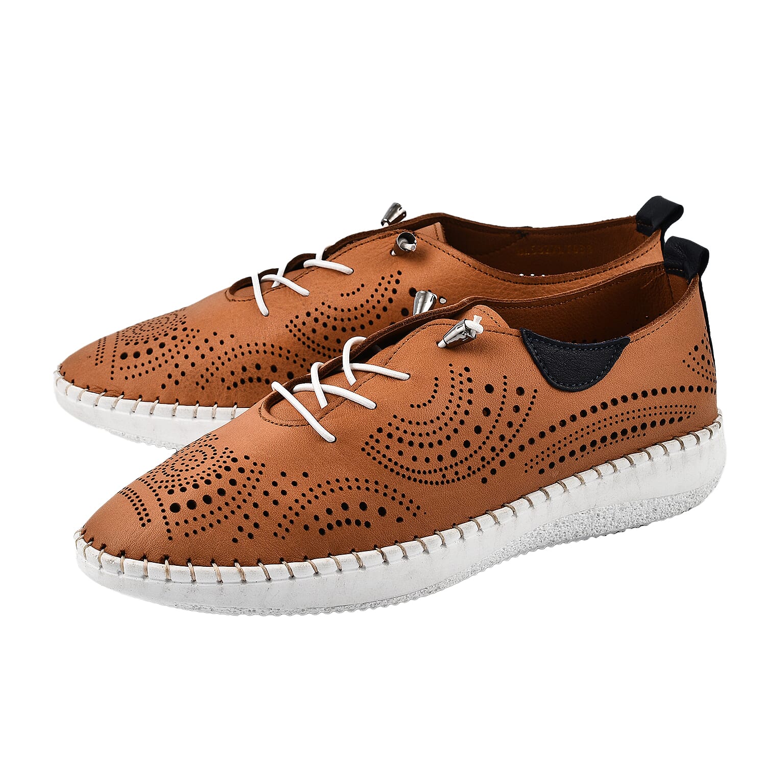 LOTUS Womens Katya Leather Trainers (Size 3) - Green