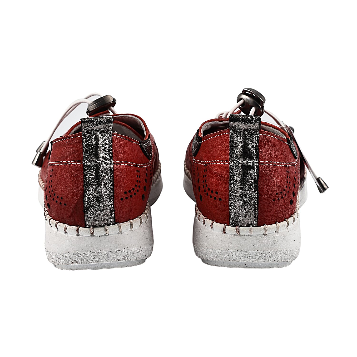 LOTUS Womens Katya Leather Trainers (Size 3) - Green