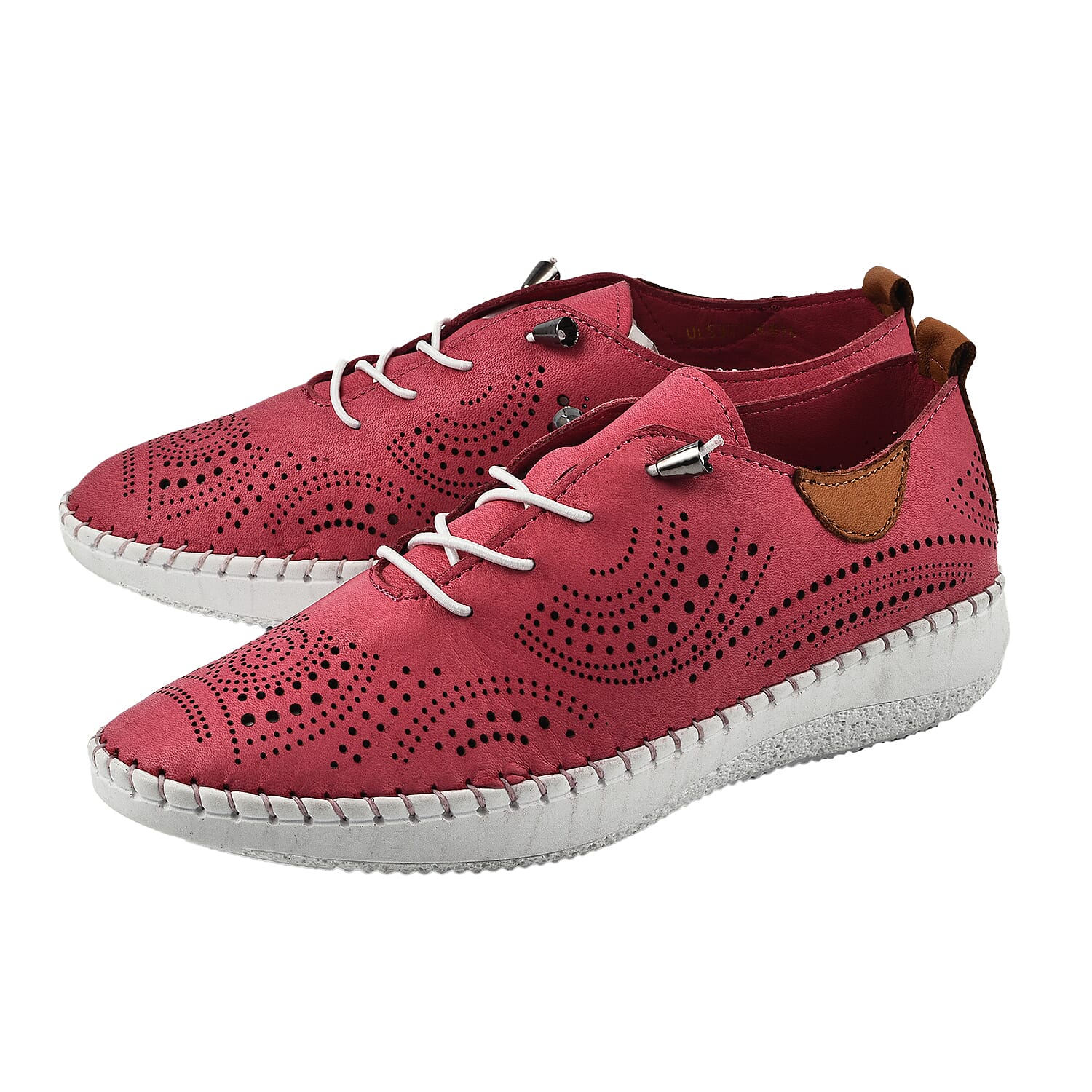 LOTUS Womens Katya Leather Trainers (Size 5) - Pink