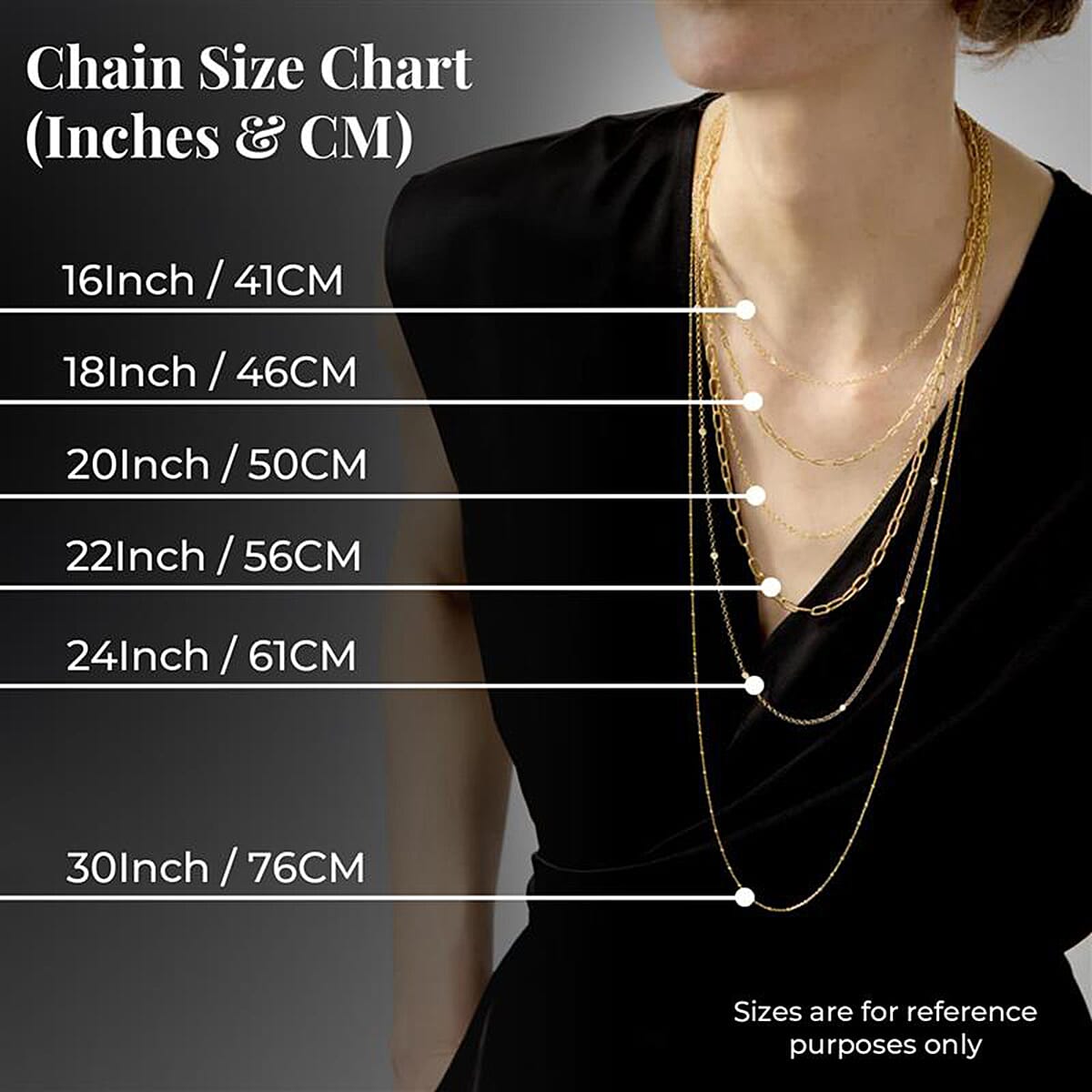 9K White Gold  Chain (Size - 16),  Gold Wt. 0.9 Gms