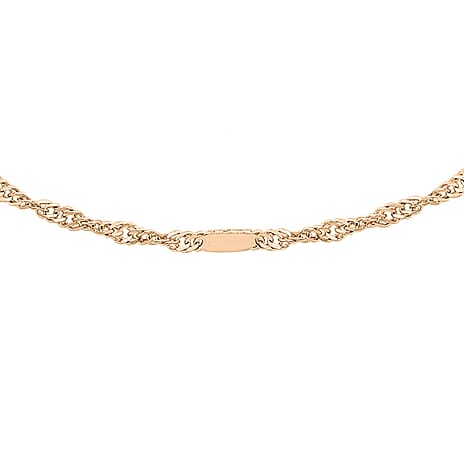 9K Rose Gold  Chain (Size - 16),  Gold Wt. 0.98 Gms