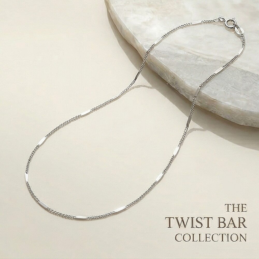 9K White Gold  Chain (Size - 18),  Gold Wt. 1.2 Gms