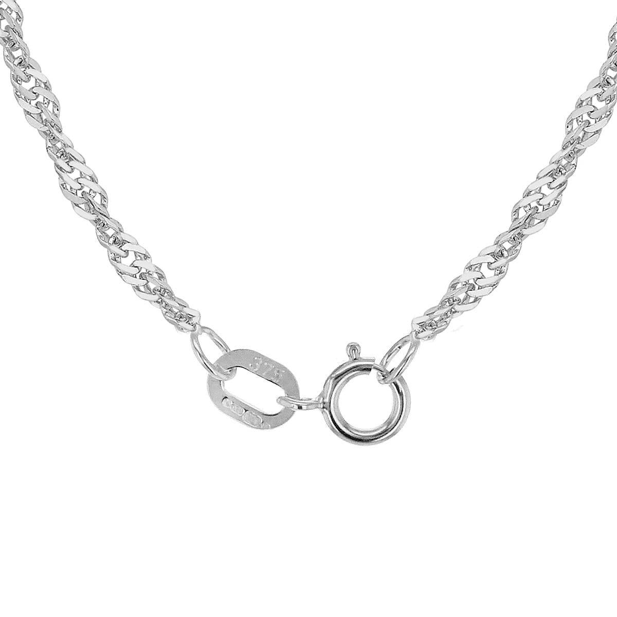 9K White Gold  Chain (Size - 20),  Gold Wt. 1.1 Gms