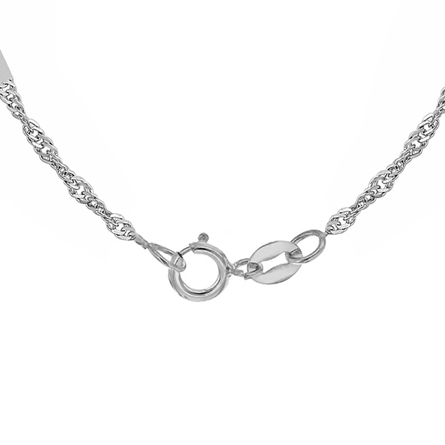 9K White Gold Chain (Size - 16), Gold Wt. 1.1 Gms 9K White Gold Chain (Size - 16), Gold Wt. 1.1 Gms