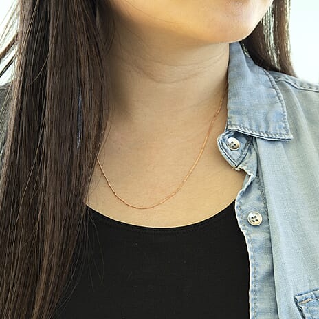 9K Rose Gold  Chain (Size - 18),  Gold Wt. 1.3 Gms