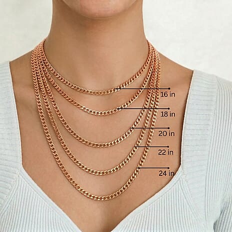 9K Rose Gold  Chain (Size - 22),  Gold Wt. 1.4 Gms