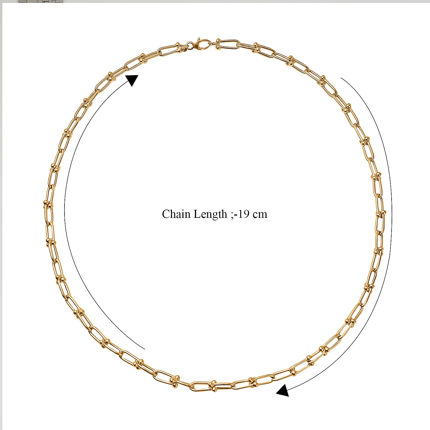 Designer Industrial 9K Yellow Gold Necklace (Size - 22), Gold Wt. 15.30 Gms