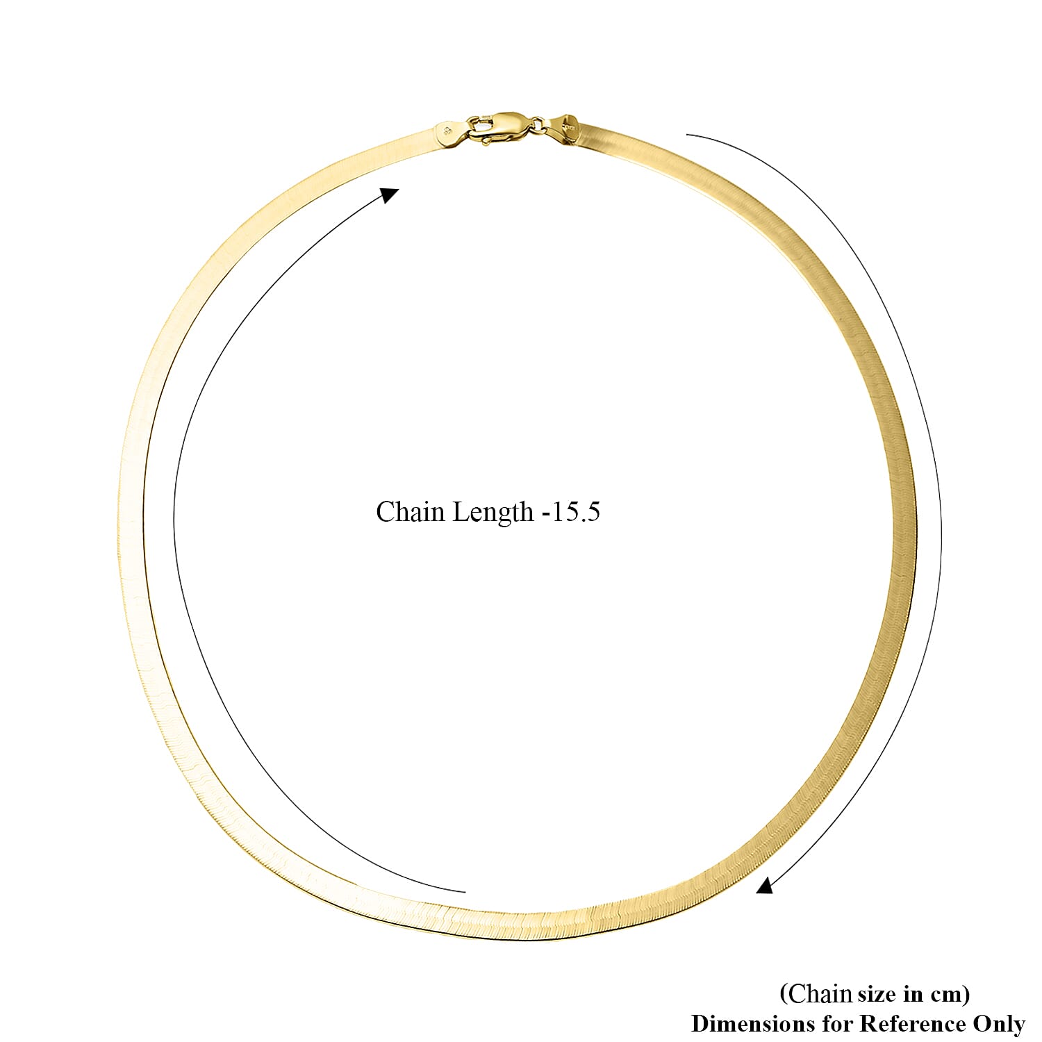 Biggest Italian Designer Close Out - 18K Yellow Gold Python Herringbone Necklace (Size - 18), Gold Wt. 10.70 Gms