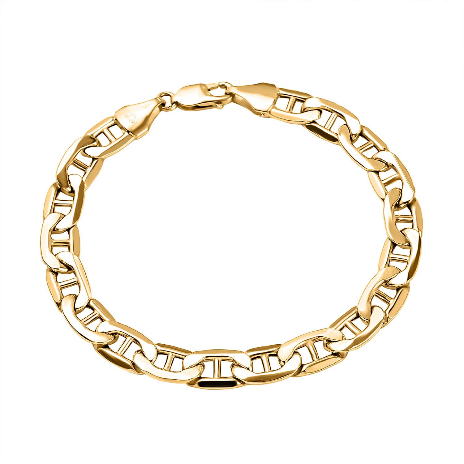 9K Yellow Gold Designer Inspired Rambo Bracelet (Size - 8), Gold Wt.10 Gms