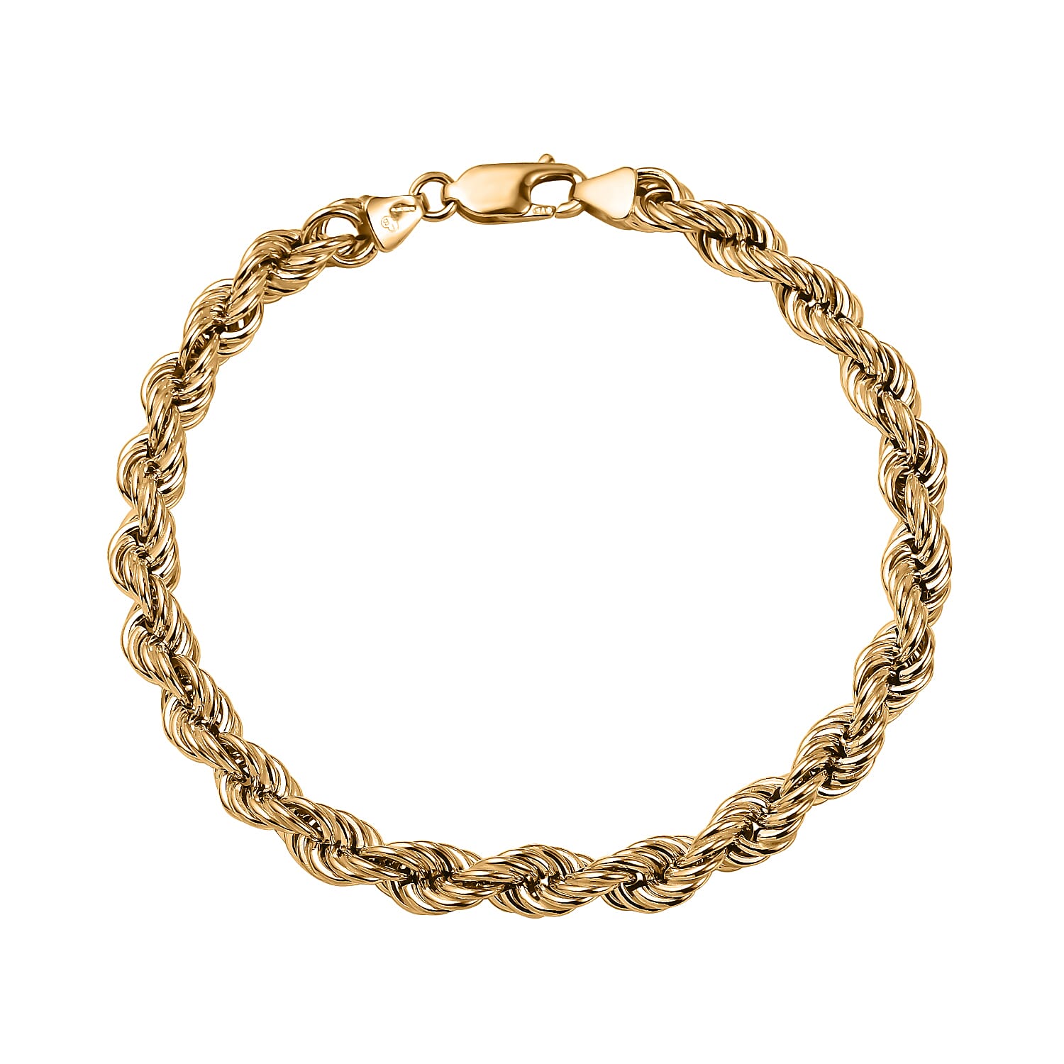 Italian Made - 9K Yellow Gold Rope Bracelet (Size - 8.25), Gold Wt. 7.00 Gms