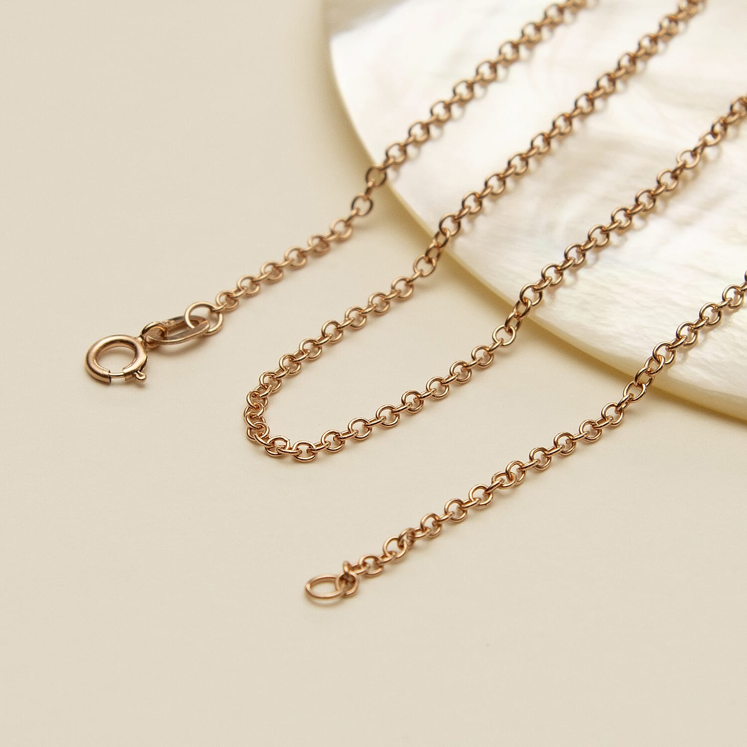 9K Rose Gold  Chain (Size - 18),  Gold Wt. 1.9 Gms