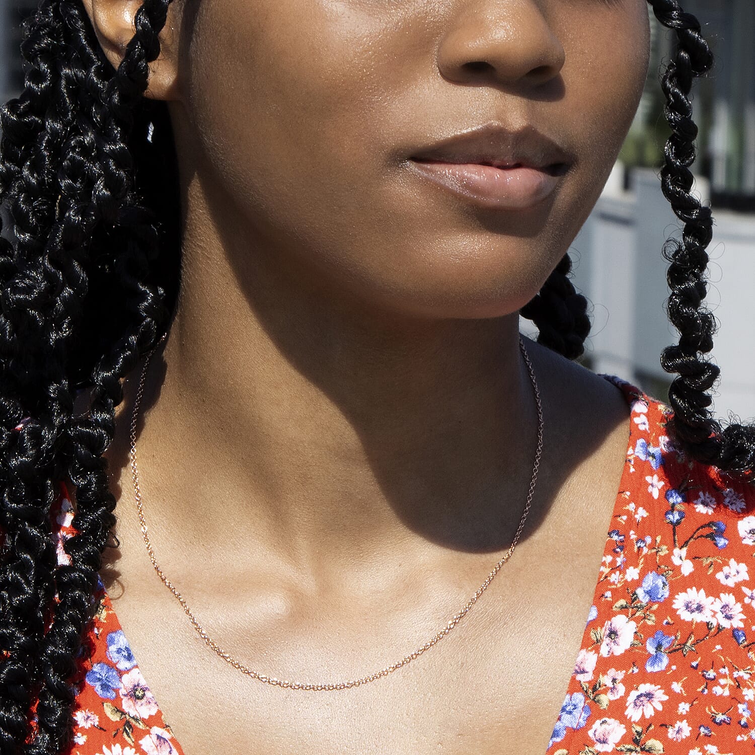 9K Rose Gold  Chain (Size - 18),  Gold Wt. 1.9 Gms