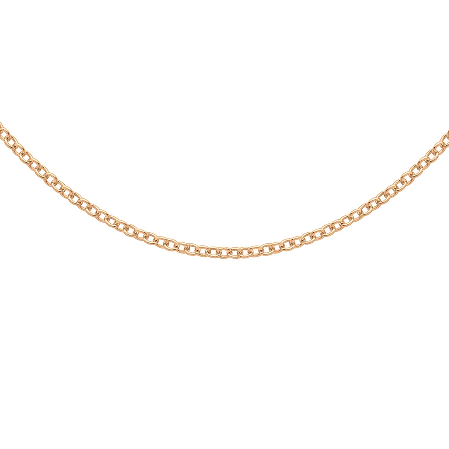 9K Rose Gold  Chain (Size - 16),  Gold Wt. 1.7 Gms