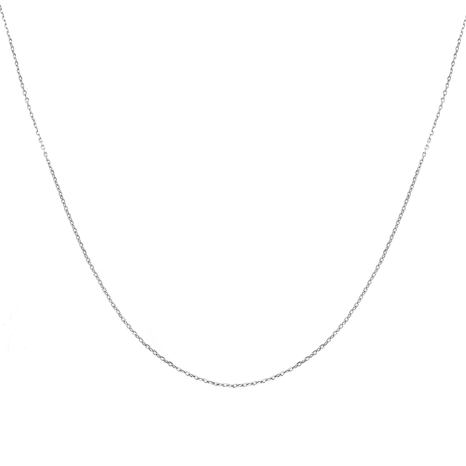 9K White Gold  Chain (Size - 20),  Gold Wt. 1.9 Gms