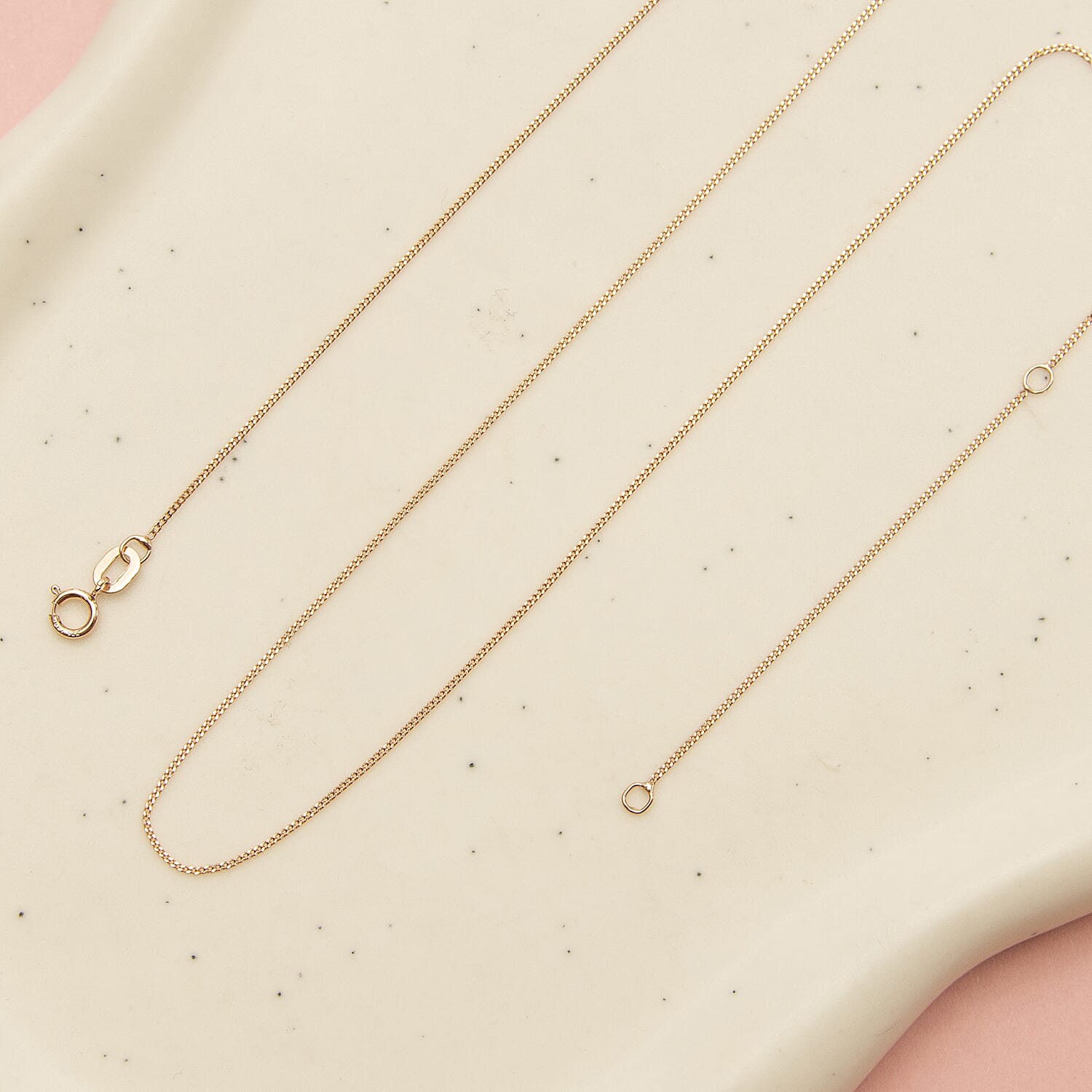 9K Rose Gold Chain (Size - 24), Gold Wt. 1 Gms 9K Rose Gold Chain (Size - 24), Gold Wt. 1 Gms