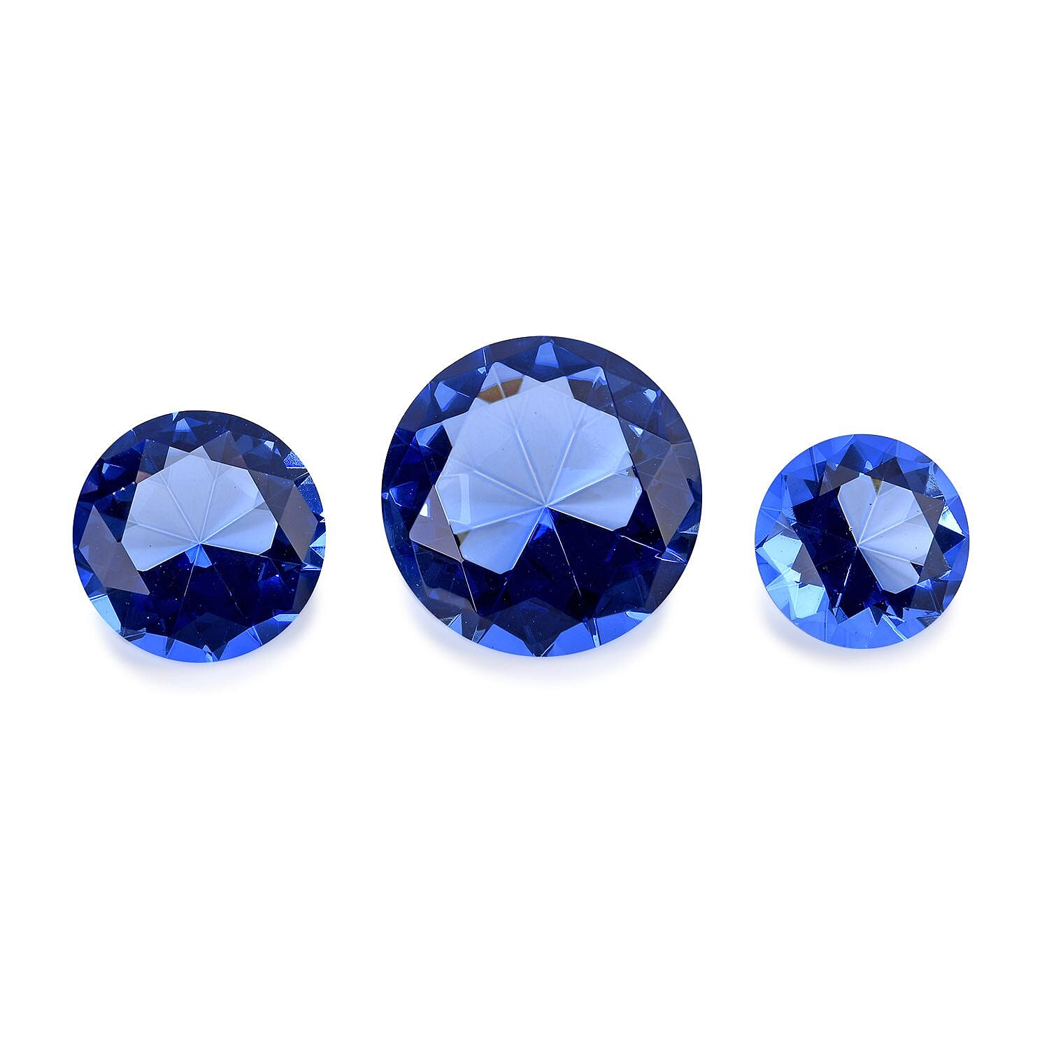 Set of 3 Diamond Decorative Crystal (Size 5-6-8 cm) - Blue