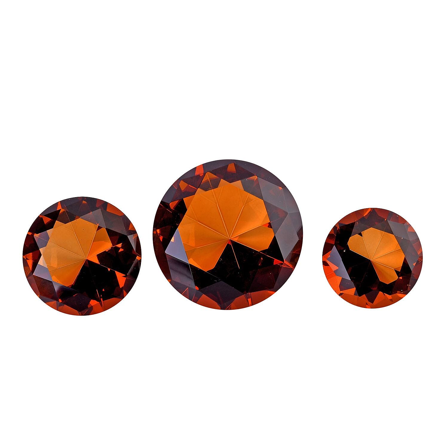 Set of 3 Diamond Decorative Crystal (Size 5-6-8 cm) - Champagne