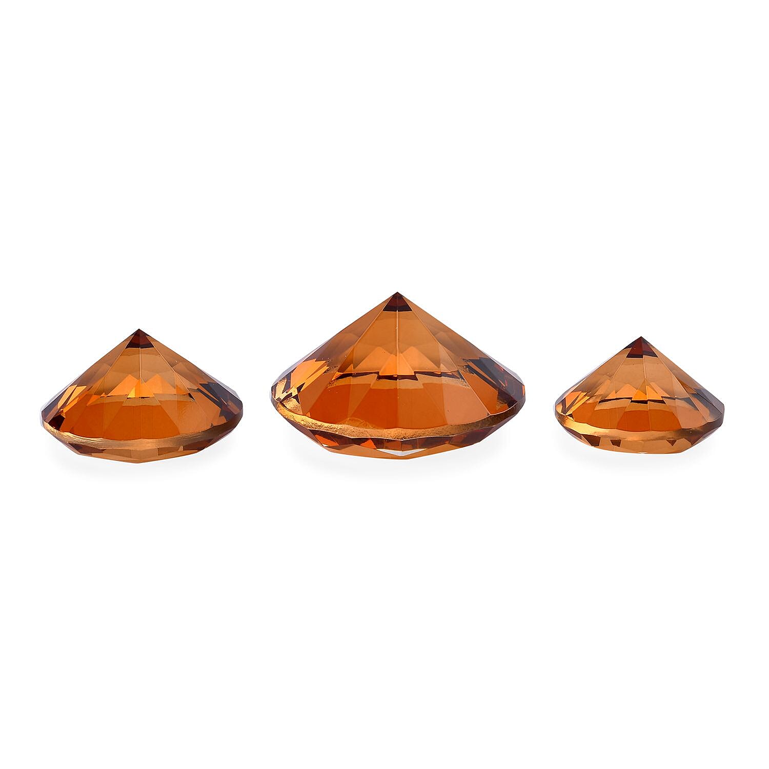 Set of 3 Diamond Decorative Crystal (Size 5-6-8 cm) - Champagne