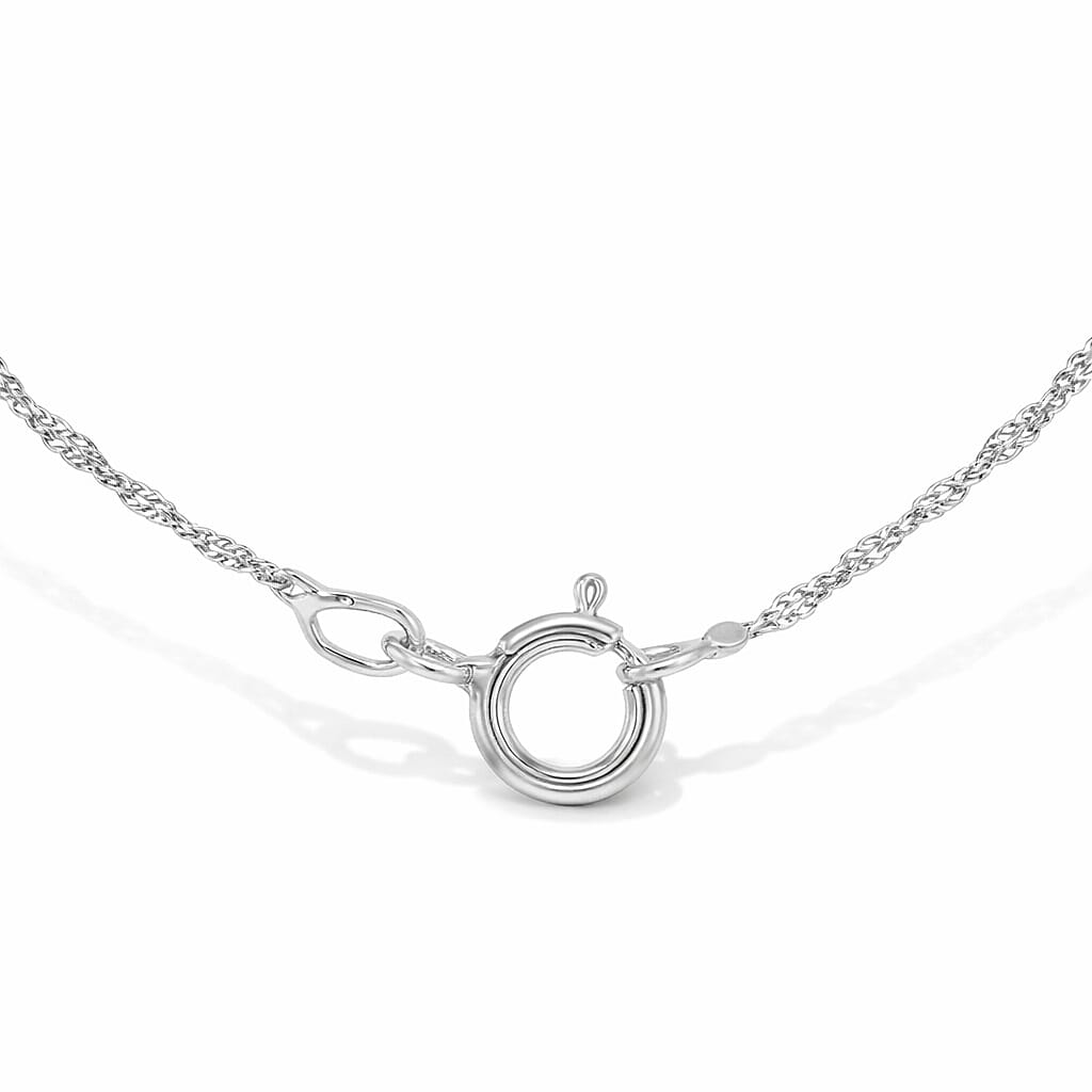 9K White Gold  Chain (Size - 22),  Gold Wt. 0.78 Gms