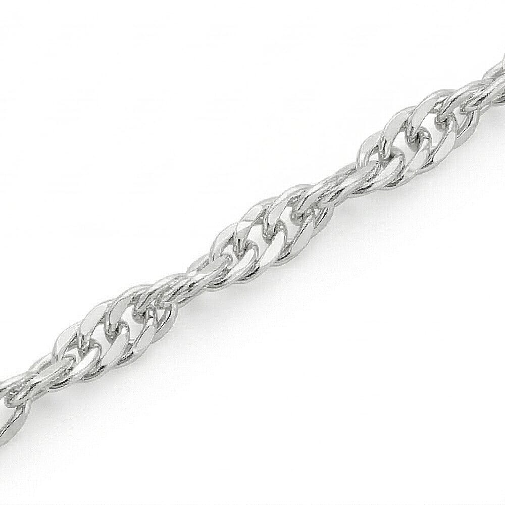 9K White Gold  Chain (Size - 22),  Gold Wt. 0.78 Gms