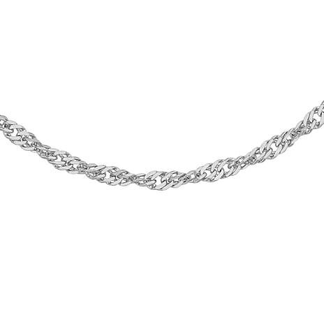 9K White Gold  Chain (Size - 18),  Gold Wt. 2.2 Gms