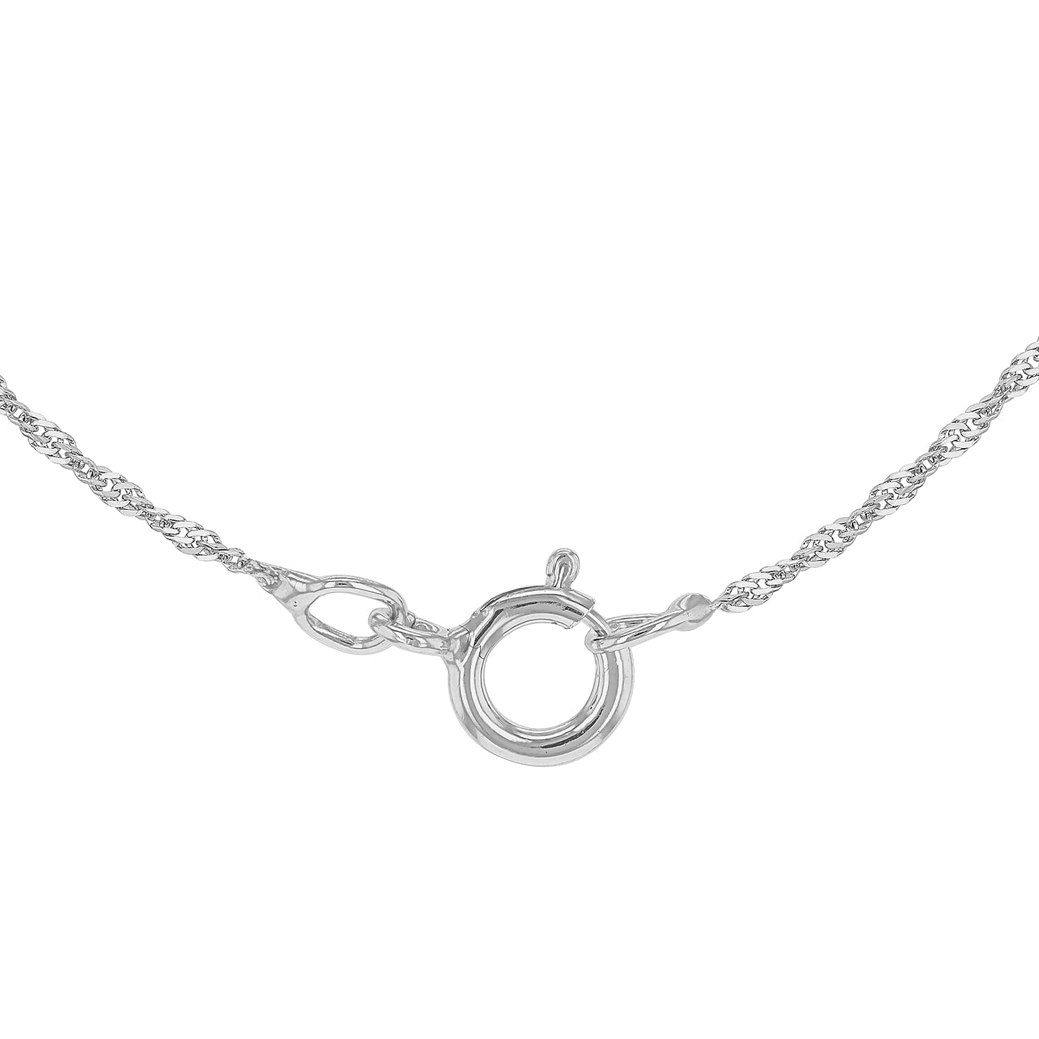 9K White Gold  Chain (Size - 18),  Gold Wt. 0.64 Gms