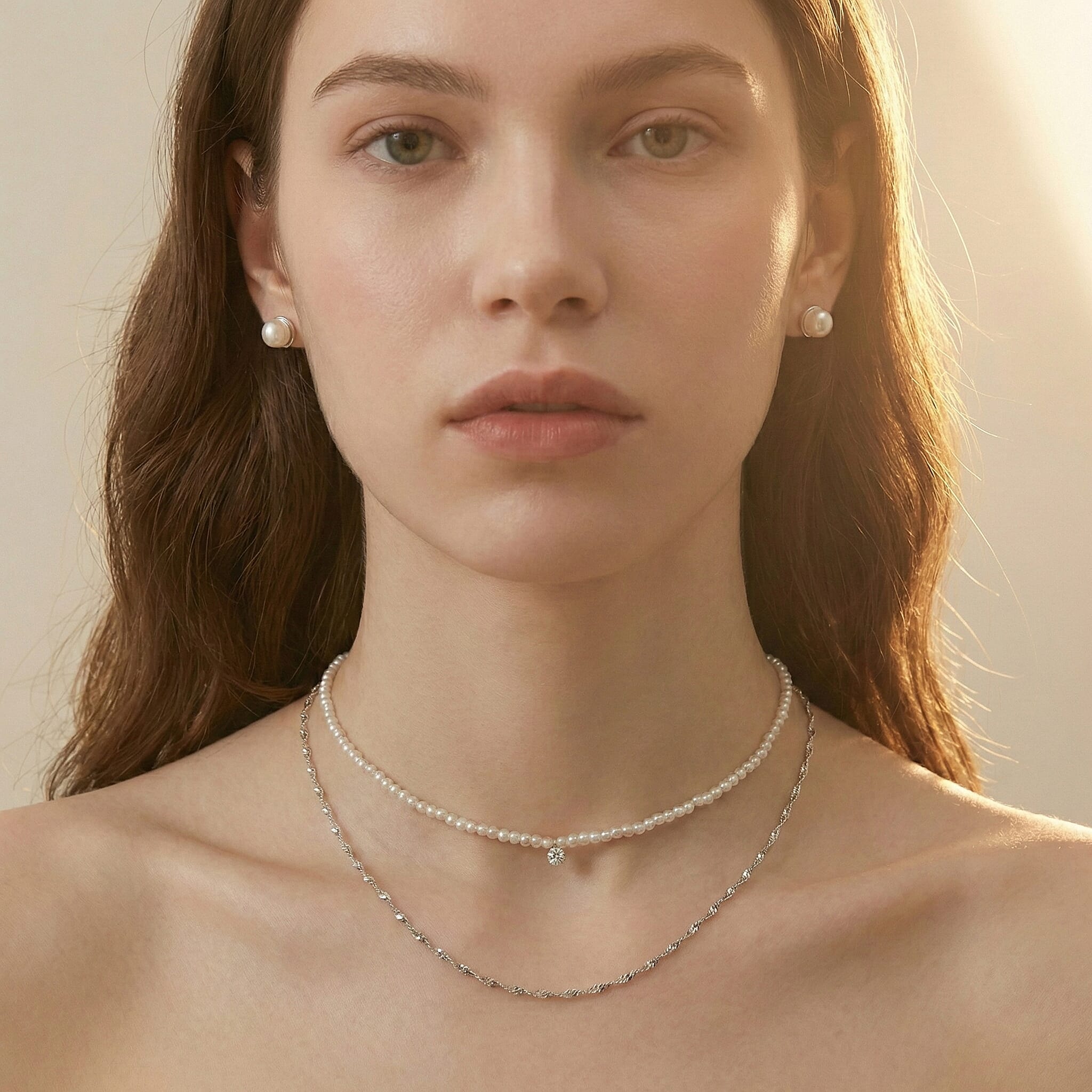 9K White Gold Twist Curb Chain (Size - 18) with Spring Ring Clasp