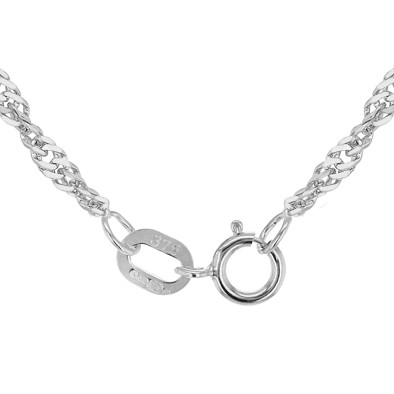 9K White Gold  Chain (Size - 18),  Gold Wt. 0.64 Gms