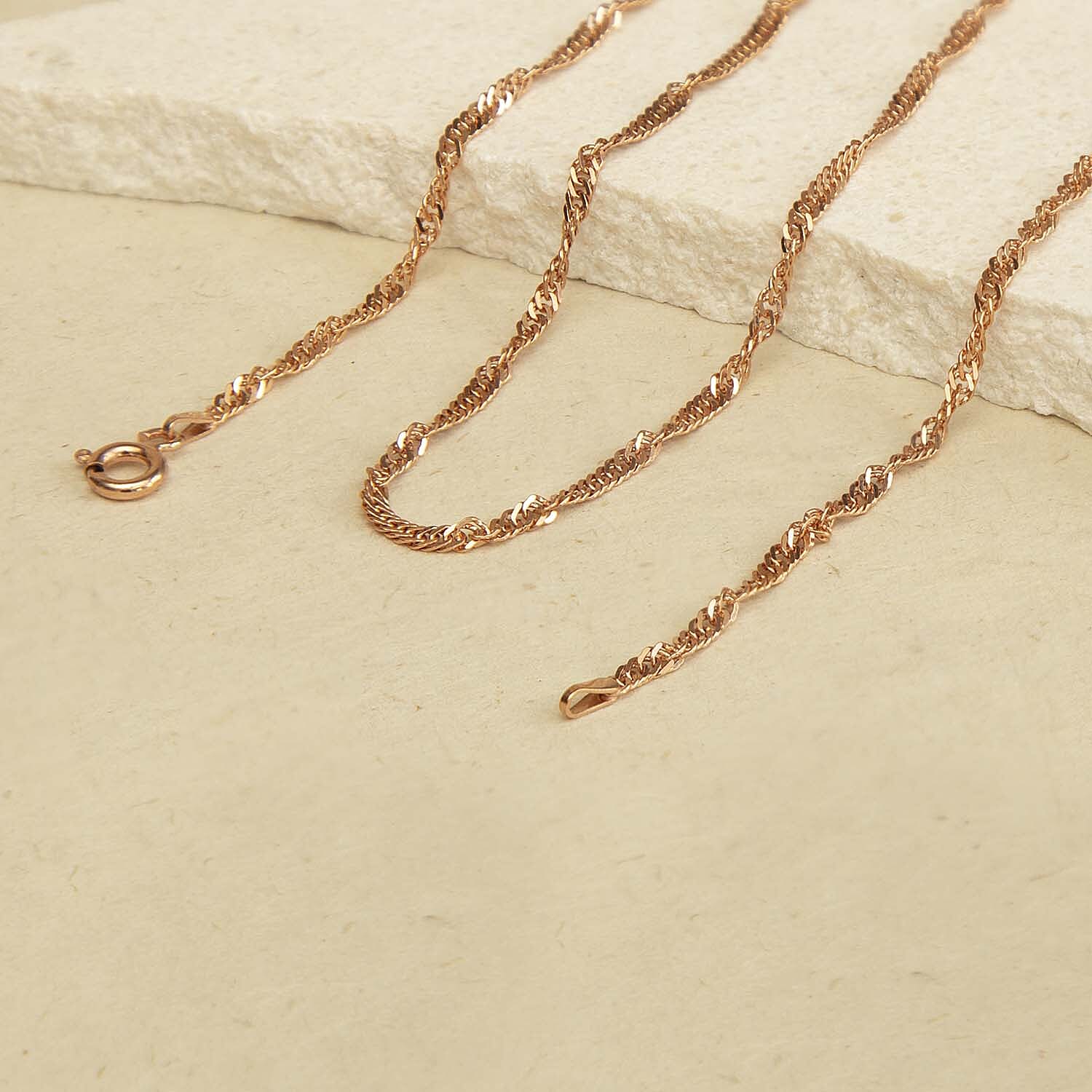 9K Rose Gold  Chain (Size - 18),  Gold Wt. 3.3 Gms