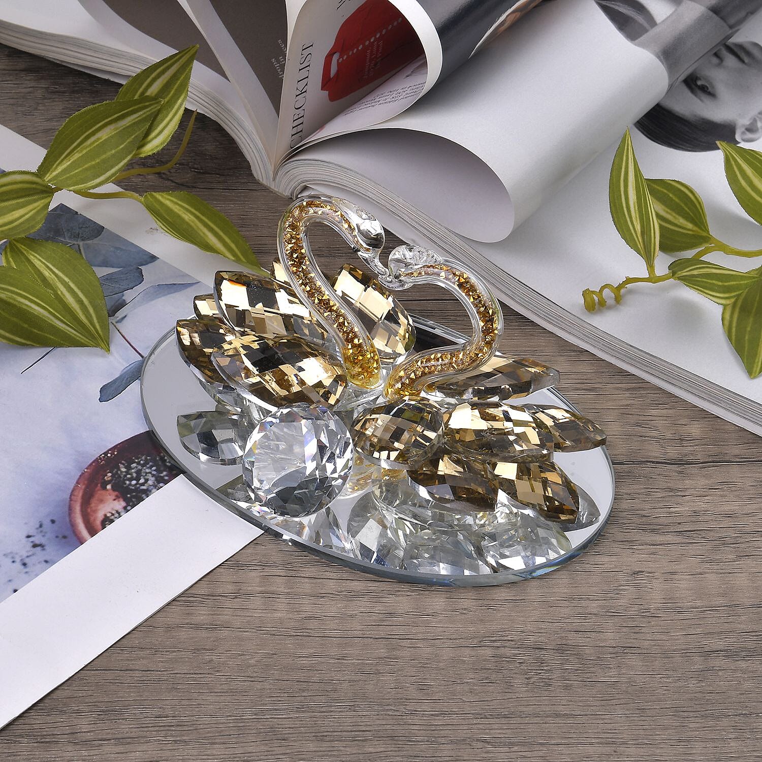 LIMITED EDITION- Crystal Pair of Swans Figurine